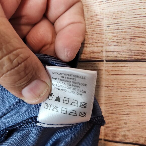 Modcloth Dress Size Small Totally Crushed It Velvet Mini Dress Velour Slate Blue - Picture 12 of 16